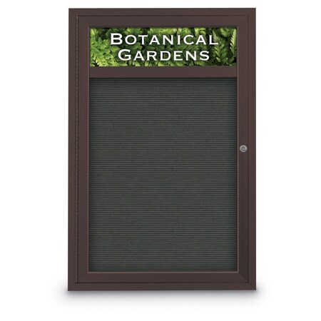 United Visual Products Indoor Enclosed Combo Board, 42"x32", Black Frame/Green & Apricot UVCB4232B-GREEN-APRICOT